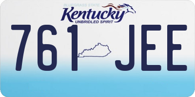KY license plate 761JEE