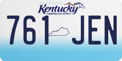 KY license plate 761JEN