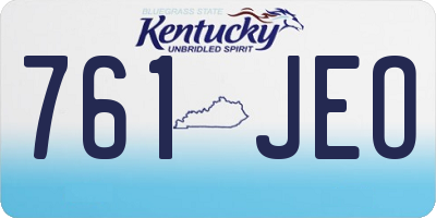 KY license plate 761JEO