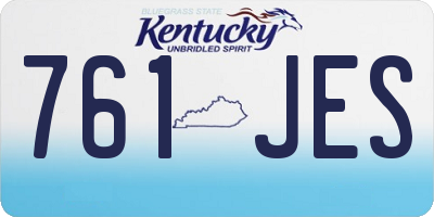 KY license plate 761JES