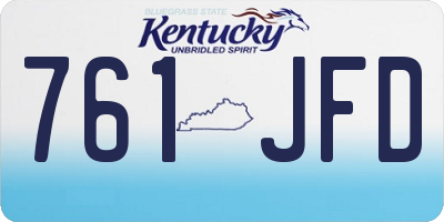 KY license plate 761JFD