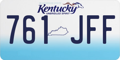 KY license plate 761JFF