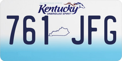 KY license plate 761JFG