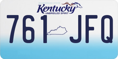 KY license plate 761JFQ