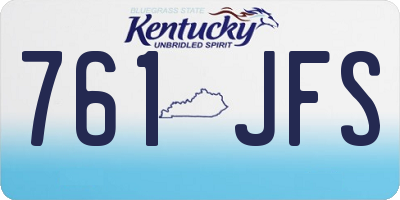 KY license plate 761JFS