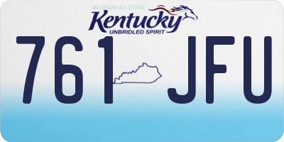 KY license plate 761JFU