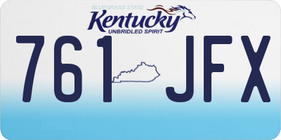 KY license plate 761JFX