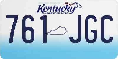 KY license plate 761JGC