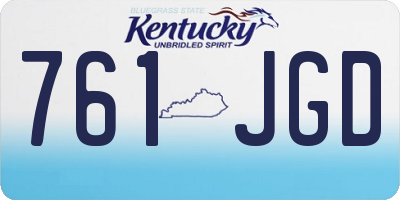 KY license plate 761JGD