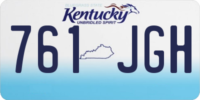 KY license plate 761JGH