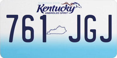 KY license plate 761JGJ