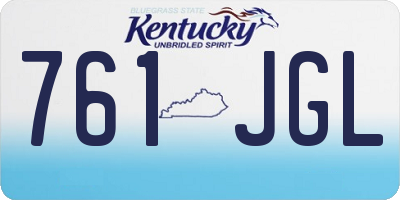 KY license plate 761JGL