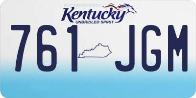 KY license plate 761JGM