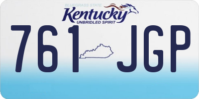 KY license plate 761JGP