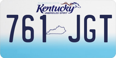 KY license plate 761JGT
