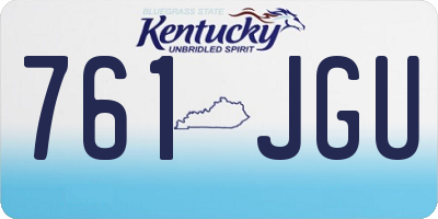KY license plate 761JGU