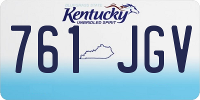 KY license plate 761JGV