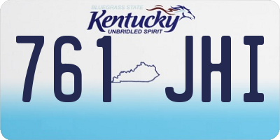 KY license plate 761JHI