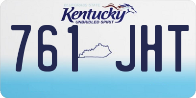 KY license plate 761JHT