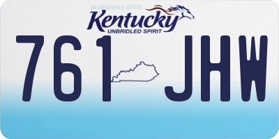 KY license plate 761JHW