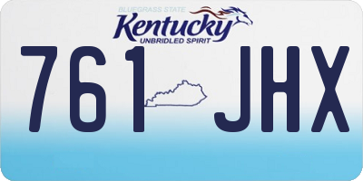 KY license plate 761JHX