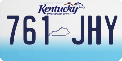 KY license plate 761JHY