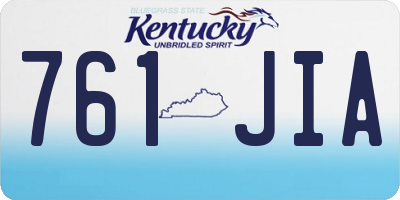 KY license plate 761JIA