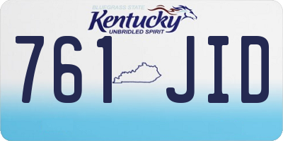 KY license plate 761JID