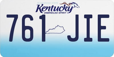 KY license plate 761JIE