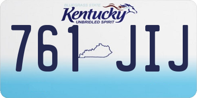 KY license plate 761JIJ