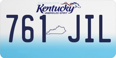 KY license plate 761JIL