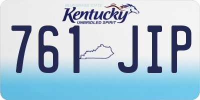 KY license plate 761JIP