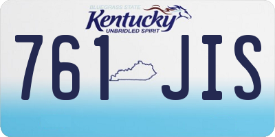 KY license plate 761JIS