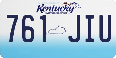 KY license plate 761JIU