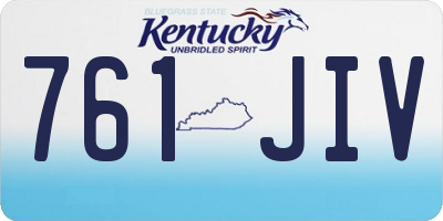 KY license plate 761JIV