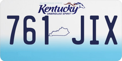 KY license plate 761JIX