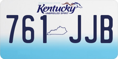 KY license plate 761JJB