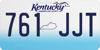 KY license plate 761JJT