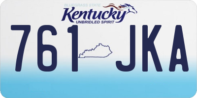 KY license plate 761JKA