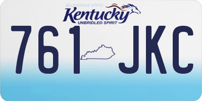 KY license plate 761JKC