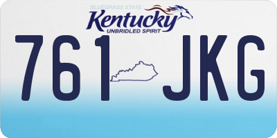 KY license plate 761JKG
