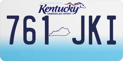 KY license plate 761JKI