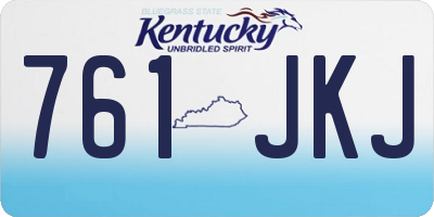 KY license plate 761JKJ