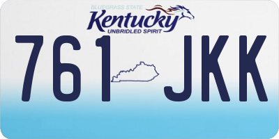 KY license plate 761JKK