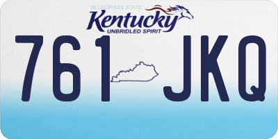 KY license plate 761JKQ