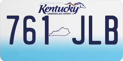 KY license plate 761JLB