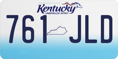 KY license plate 761JLD