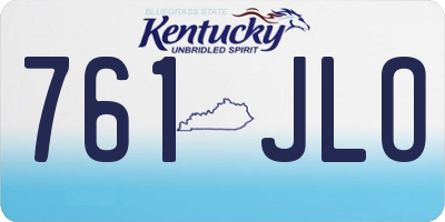 KY license plate 761JLO