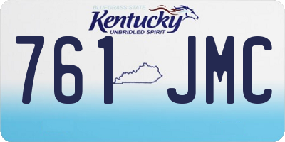 KY license plate 761JMC