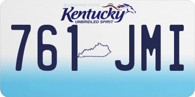 KY license plate 761JMI